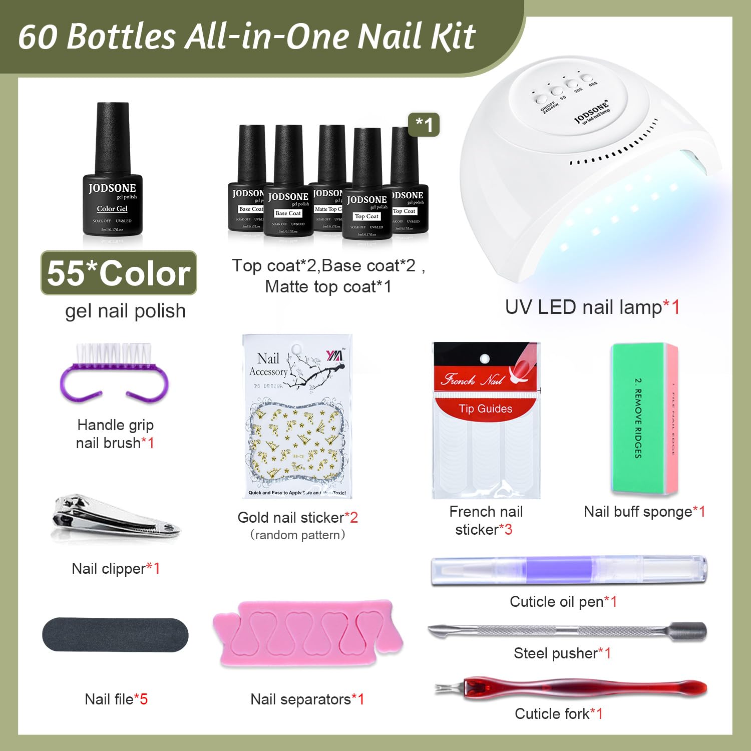 JODSONE UV nail lamp with three curing modes for quick salon style nails