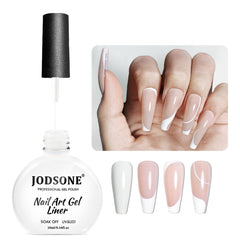JODSONE white swirl nail art liner paint for precise detailing at home.