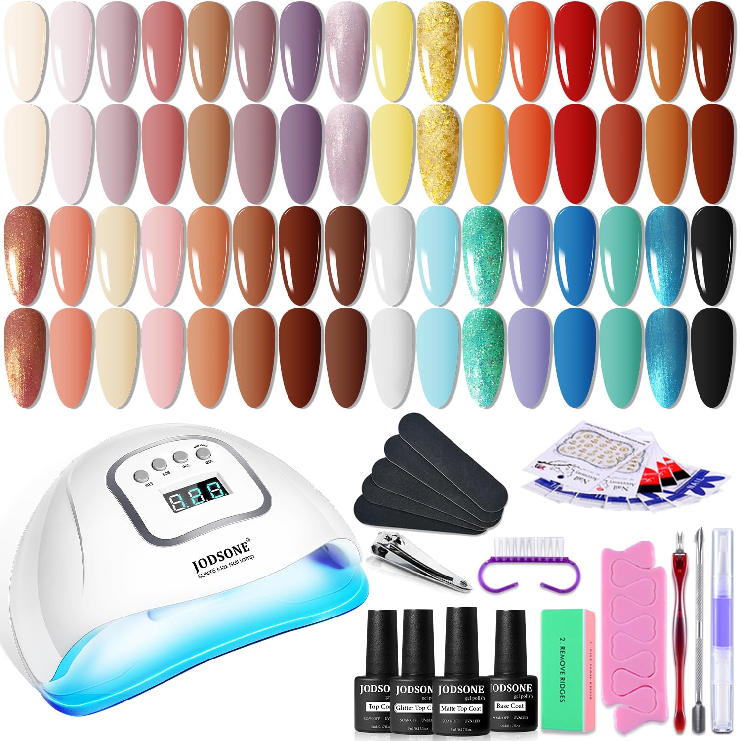 JODSONE gel nail kit with UV light for at home manicures