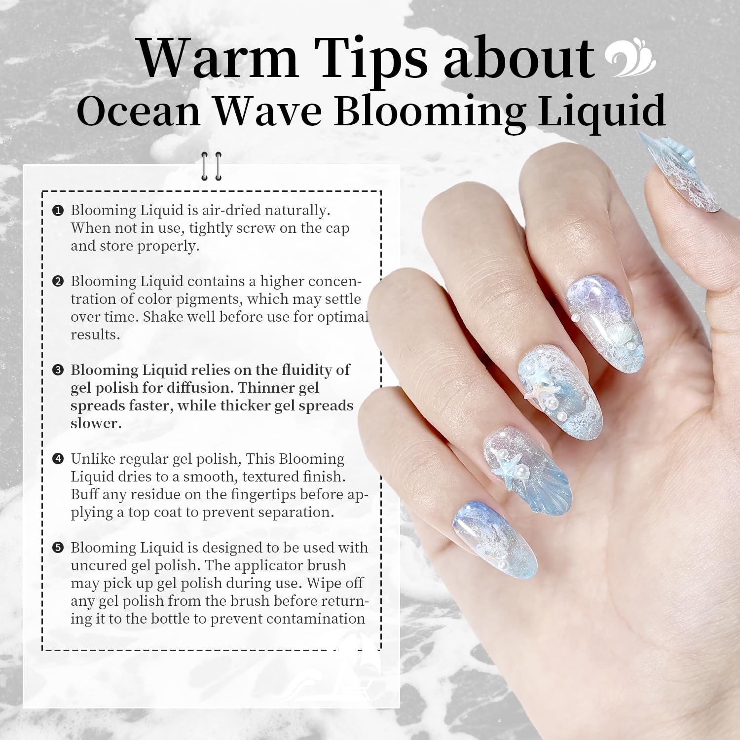JODSONE blooming liquid application shown for beginners creating waves