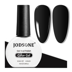 JODSONE black gel nail polish bottle showing bold shade for long-lasting wear