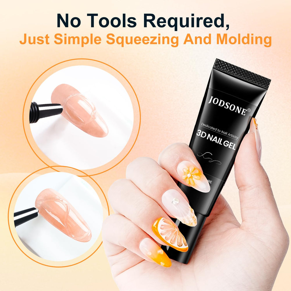JODSONE clear gel texture-molding for embossed nail designs.