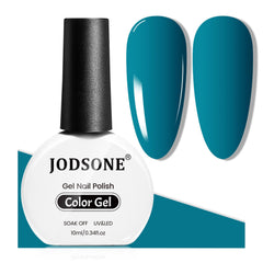 JODSONE dark turquoise gel polish bottle with smooth pour for easy at-home application