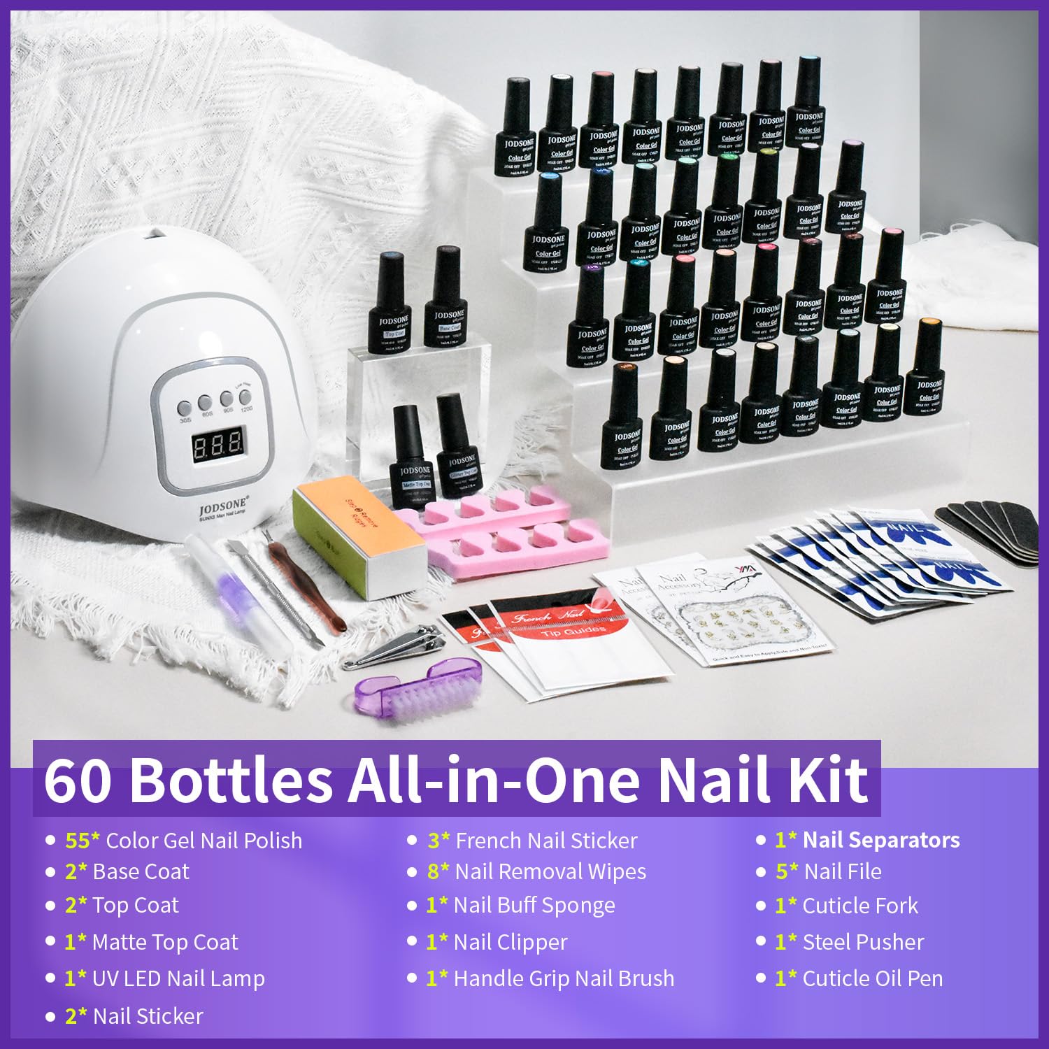 JODSONE gel polish set of 55 colors offers options