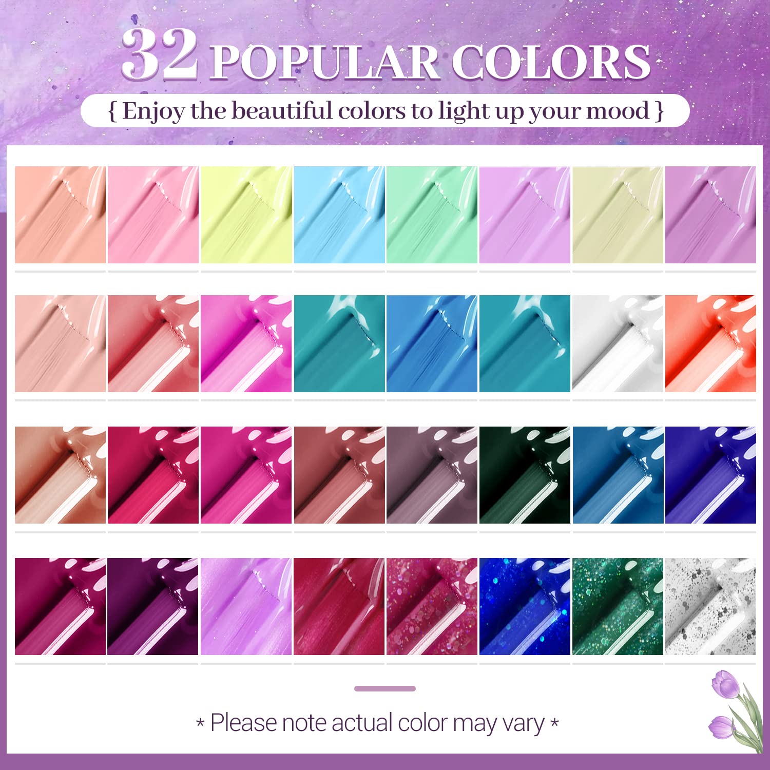 JODSONE glitter top coat bottle adds sparkle for statement nails.