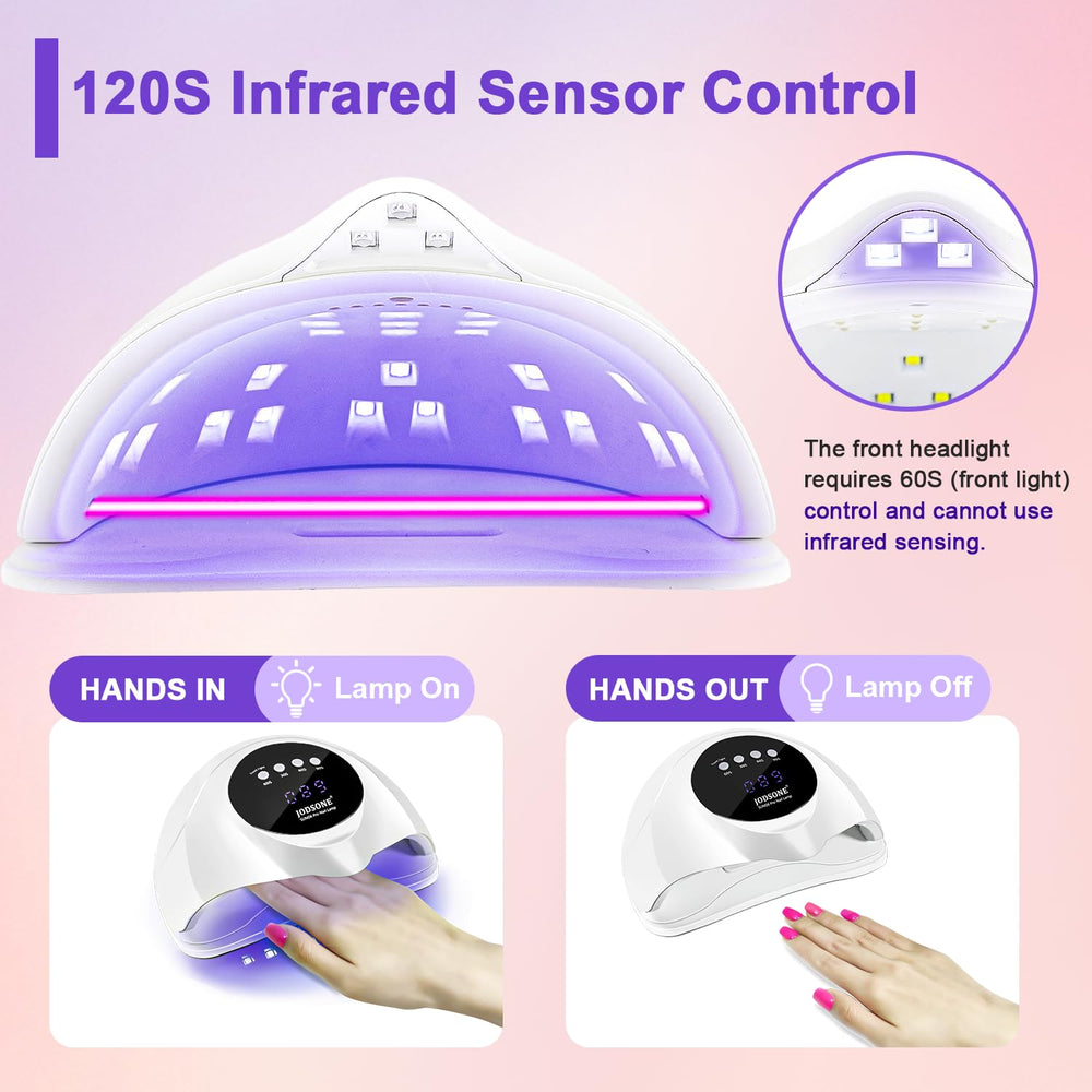 JODSONE U V LED Nail Lamp infrared sensor activates on approach