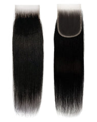 Joe Green Co 4x4 closure close-up for a seamless natural hairline.