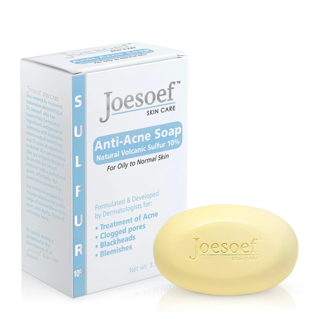 JOESOEF SKIN CARE sulfur soap jar cleanser for acne prone skin