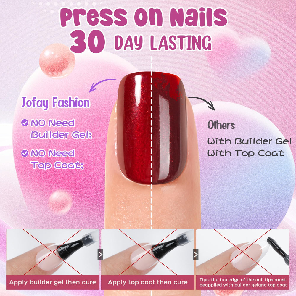 Jofay Fashion BT Art Box press-on nails with 16 sizes for versatile fitting.