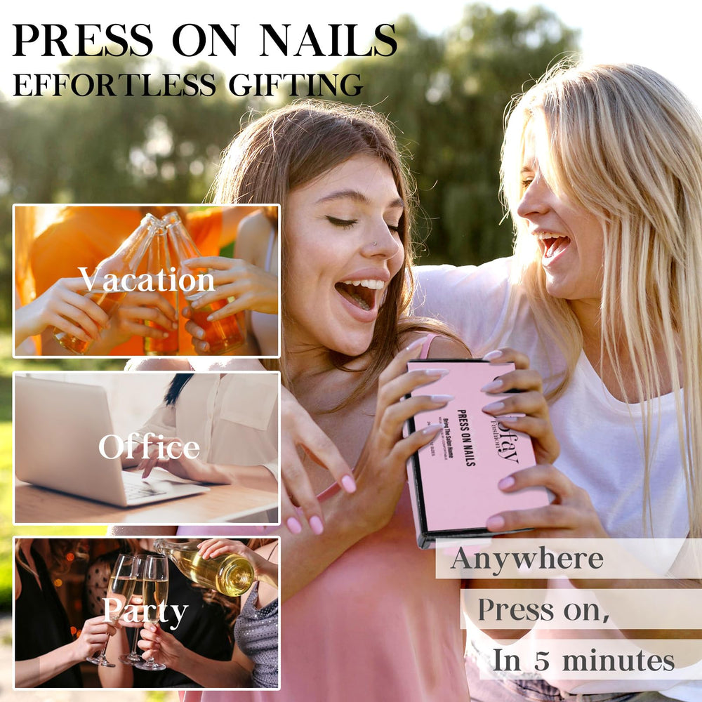 Jofay Fashion durable natural-fit nails prevent bending during daily tasks.