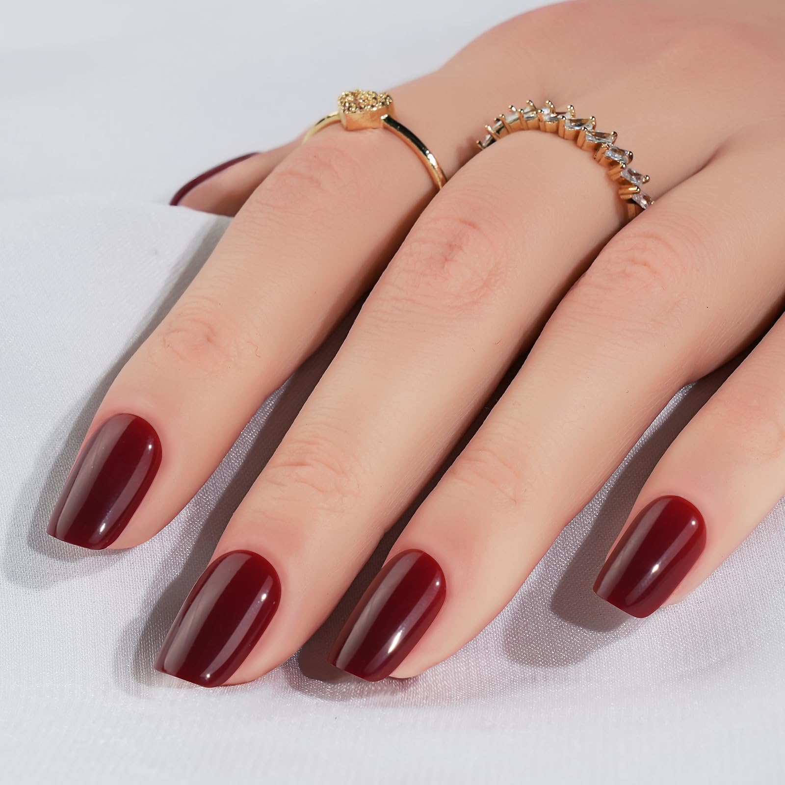 Jofay Fashion glue-on nails kit with adhesive for easy at-home application.