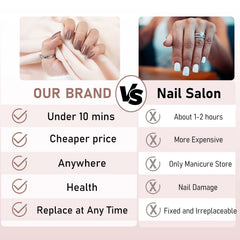Jofay Fashion glue-on nails kit with 24 pieces for quick DIY manicures.