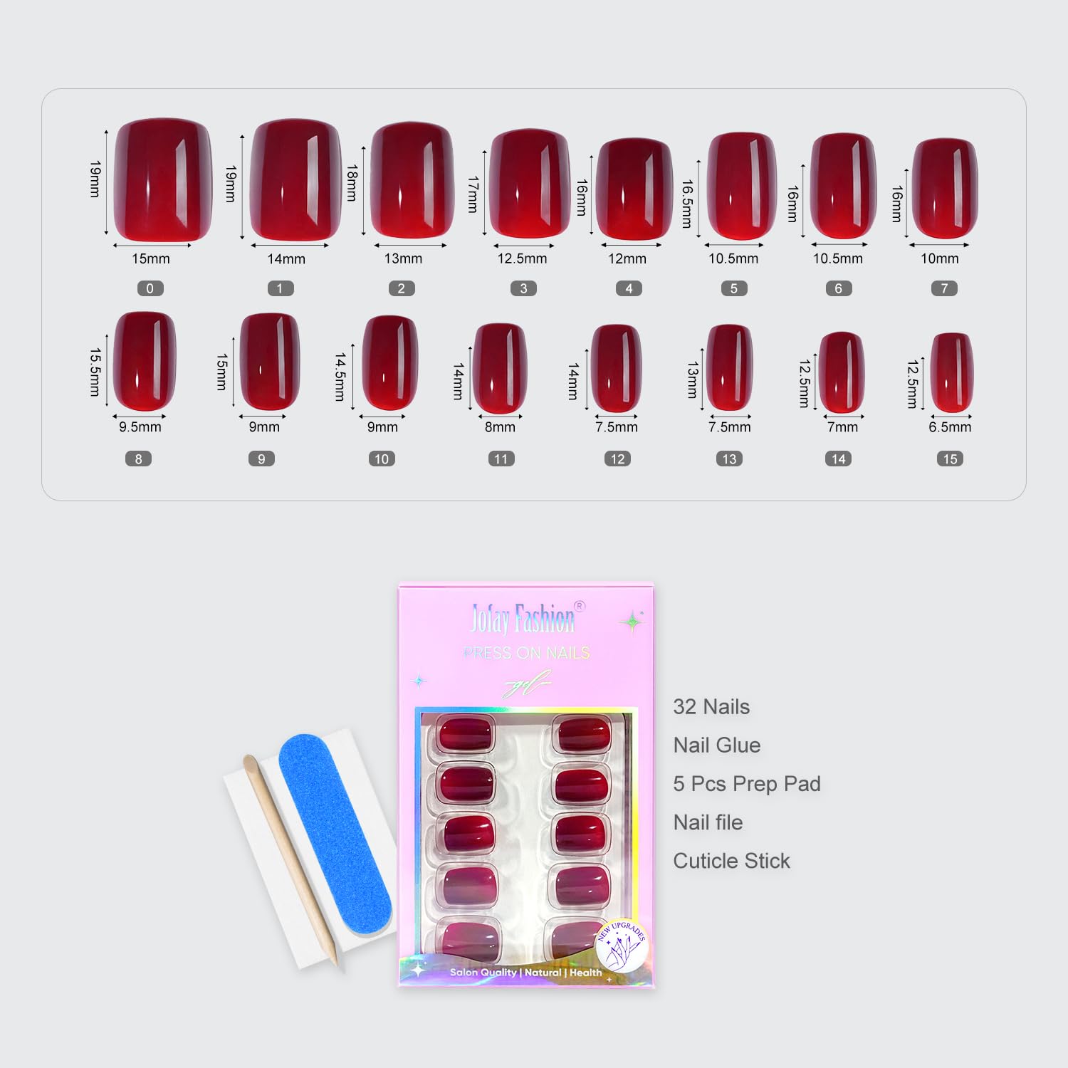 Jofay Fashion prep pads and file for clean nail prep before application.