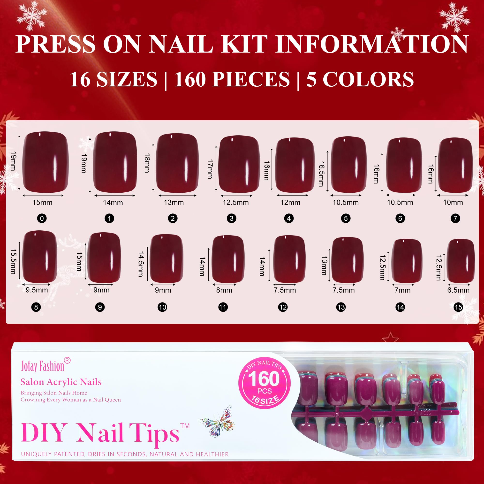 Jofay Fashion 16-sizes kit enables a precise fit anywhere