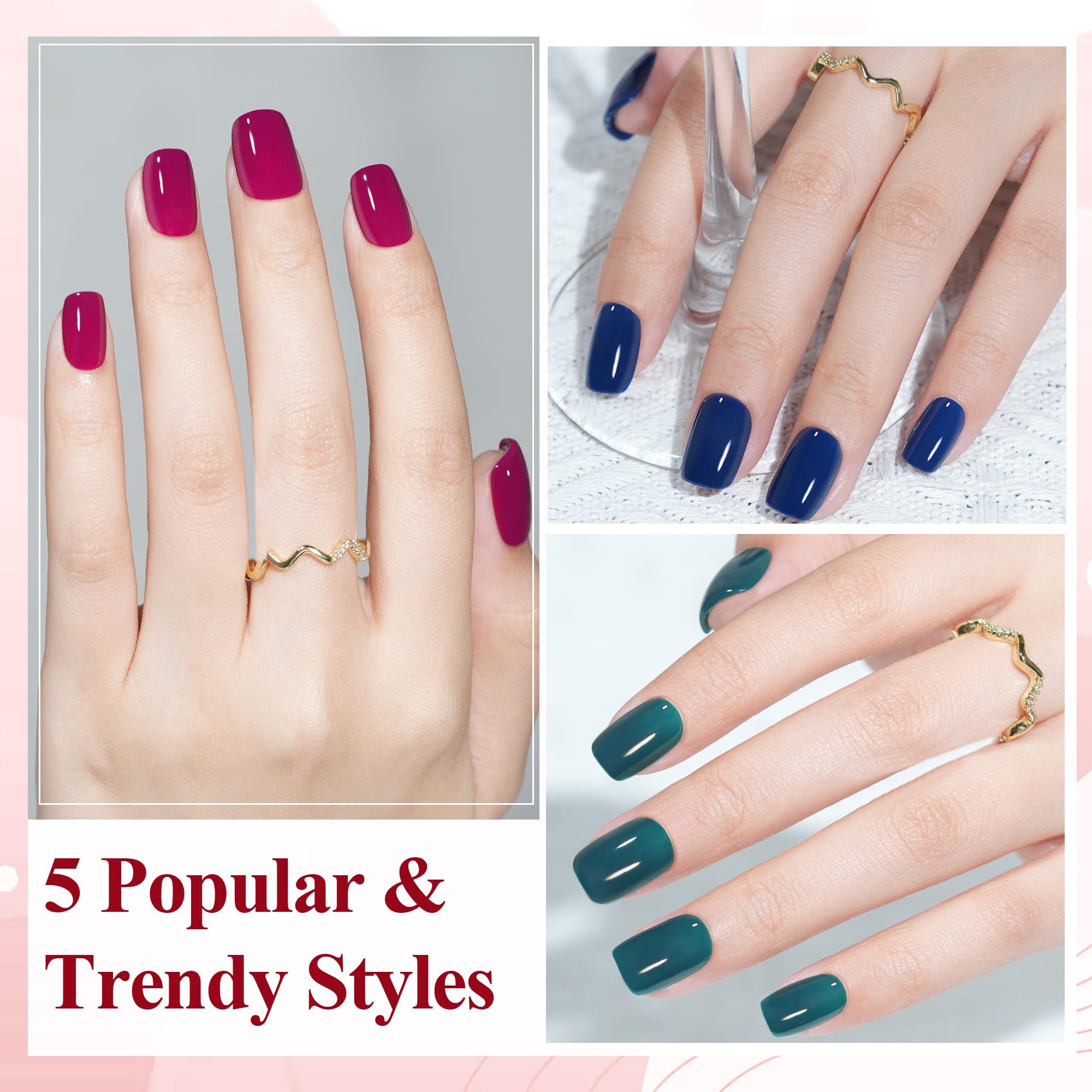 Jofay Fashion burgundy nails offer elegant everyday wear
