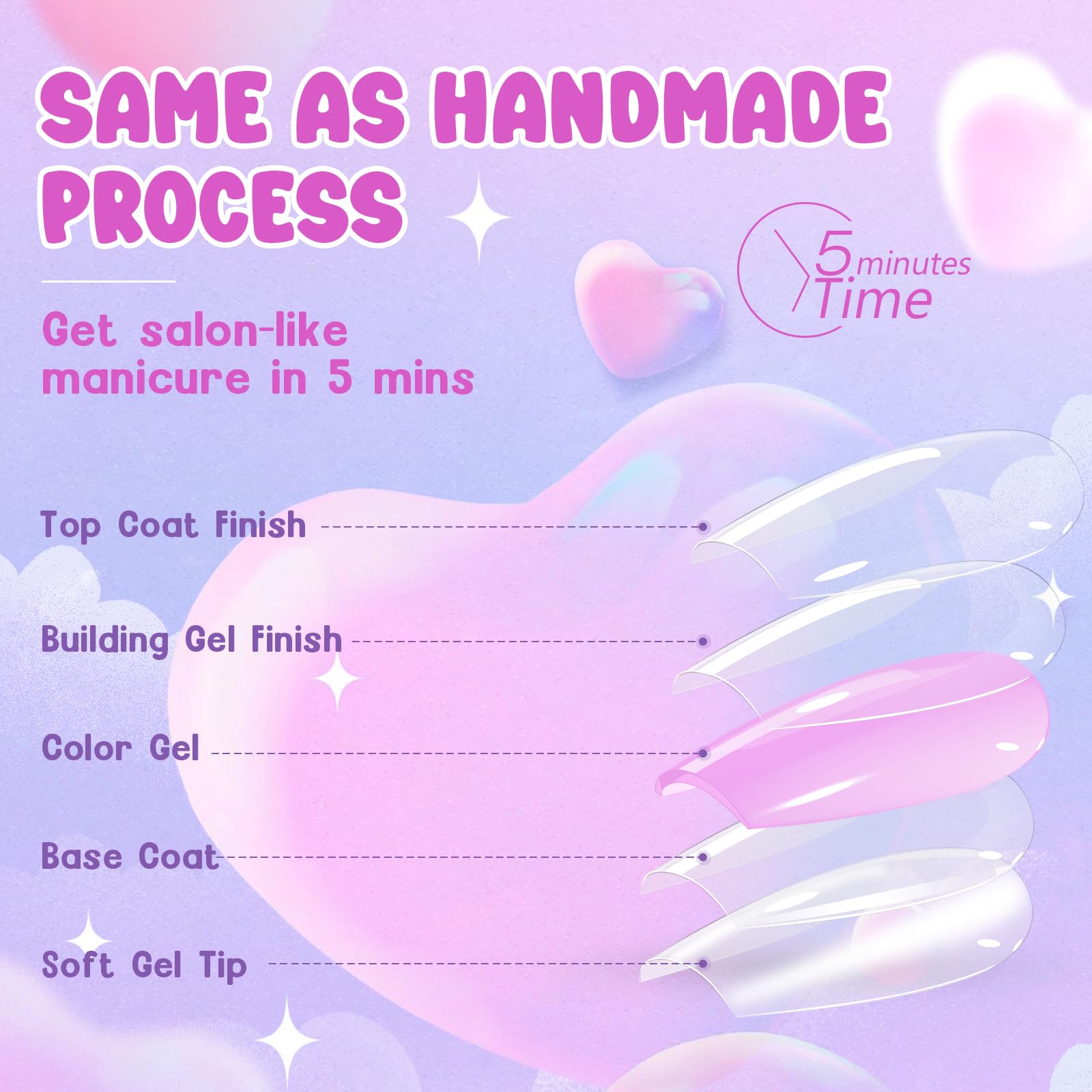 Jofay Fashion press-on nails kit with included nail glue for quick manicures.