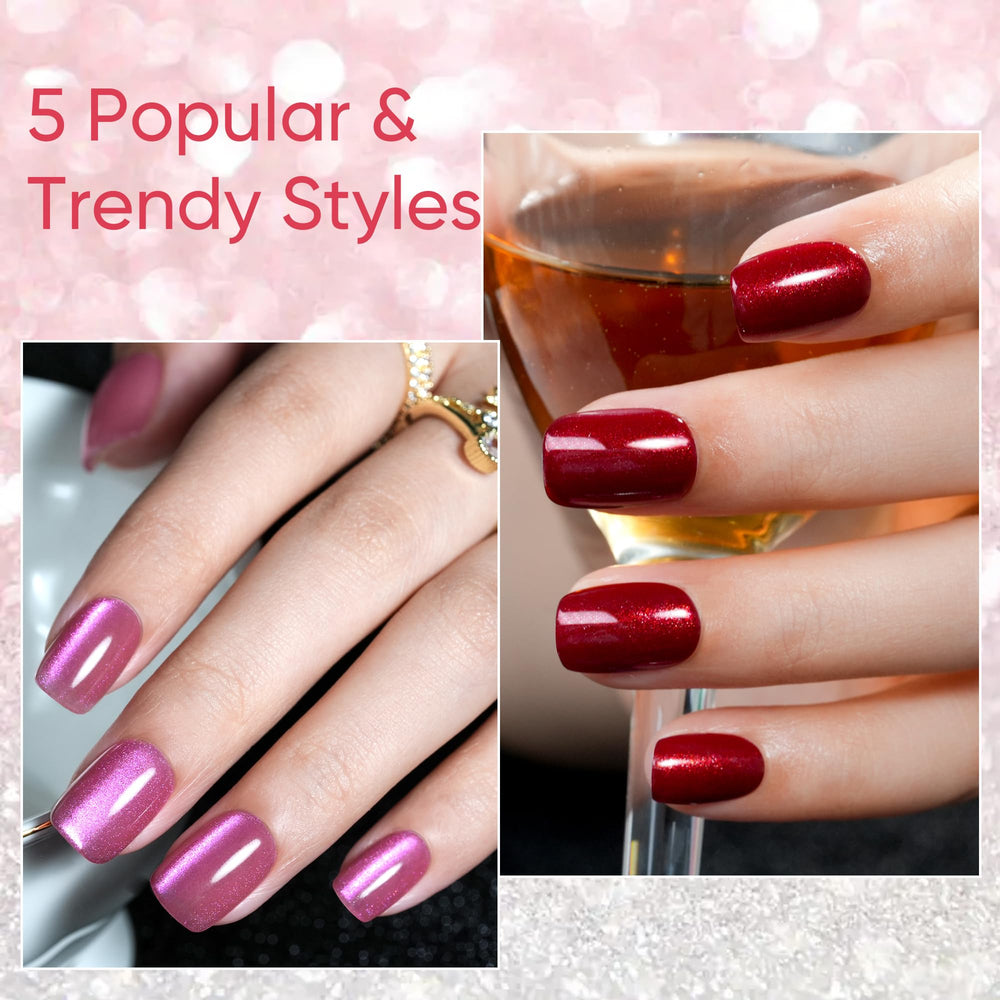 Jofay Fashion red glitter nails for festive and eye-catching looks