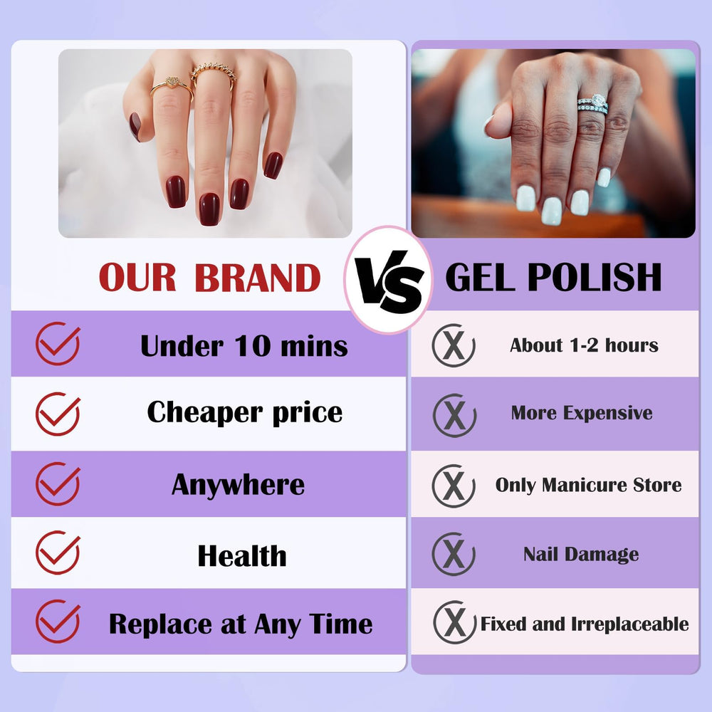 Jofay Fashion square nails for a modern, tidy manicure.