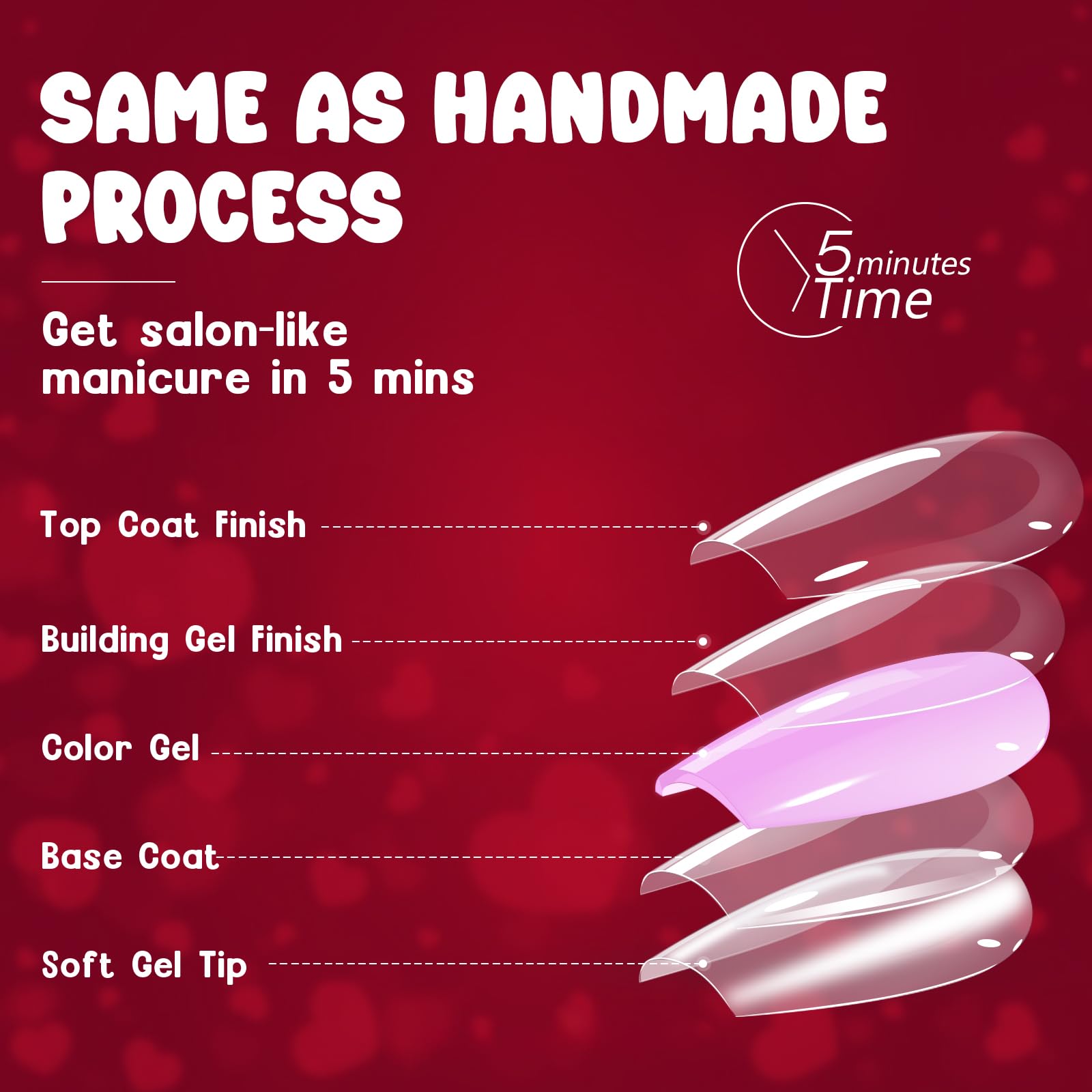 Jofay press-on nails kit with 160 pieces for at-home DIY manicures