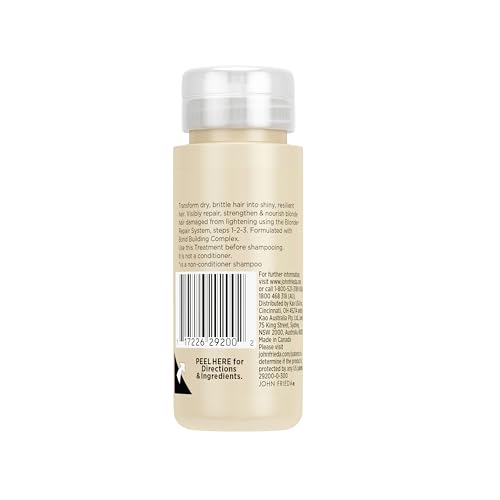 John Frieda Blonde+ Repair Pre Shampoo application shows even distribution for prep