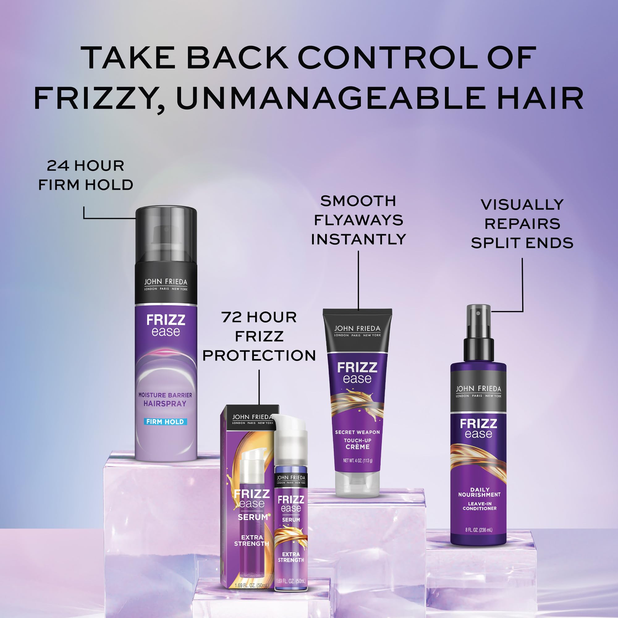 Heat protection during styling with a smooth result.