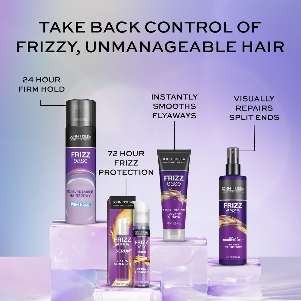 John Frieda Frizz Ease Secret Weapon ideal for midday touch-ups in handbag.