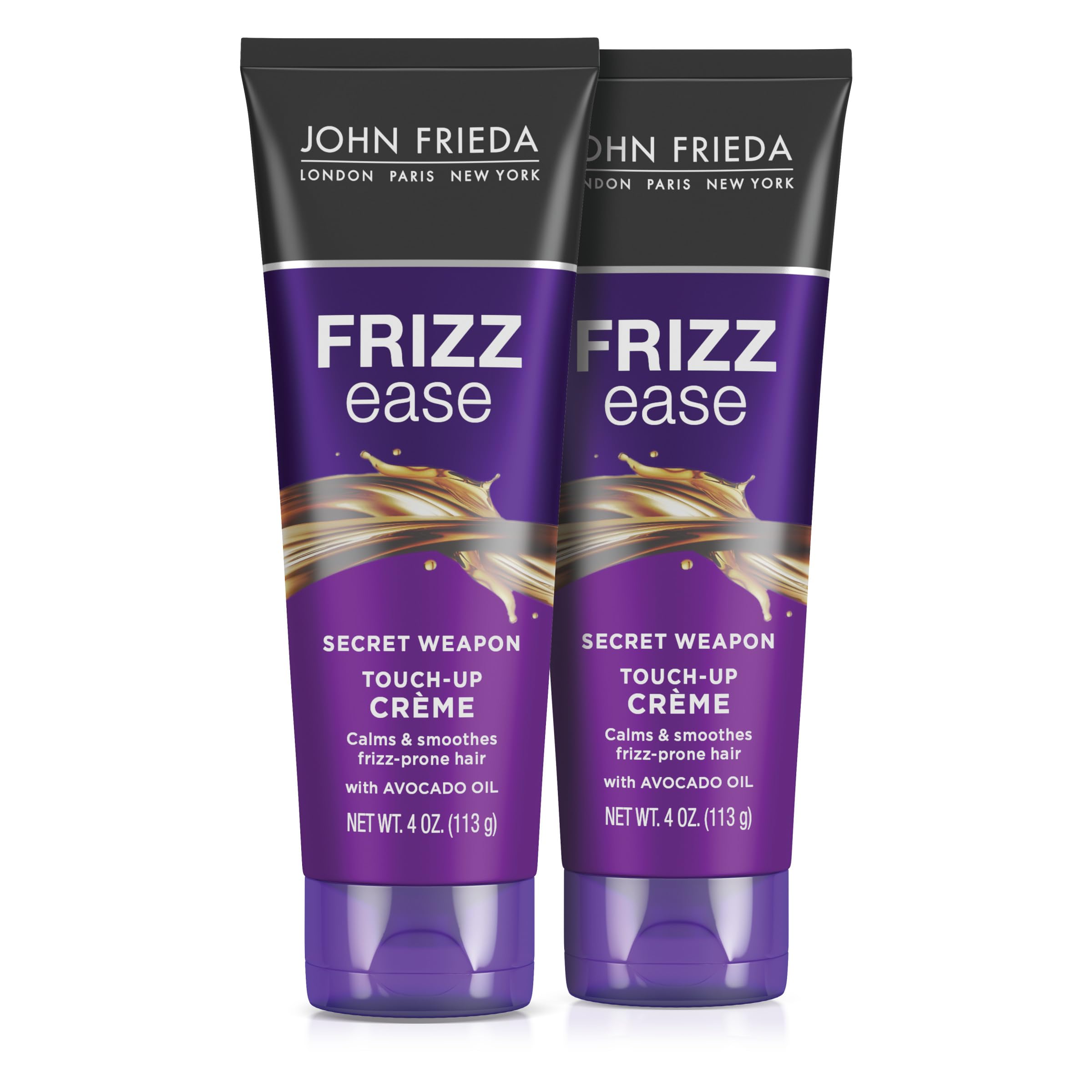 John Frieda Frizz Ease Secret Weapon Touch-Up Creme bottle for quick frizz control.