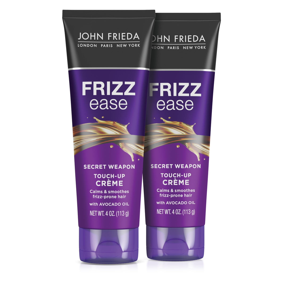 John Frieda Frizz Ease Secret Weapon Touch-Up Creme bottle for quick frizz control.