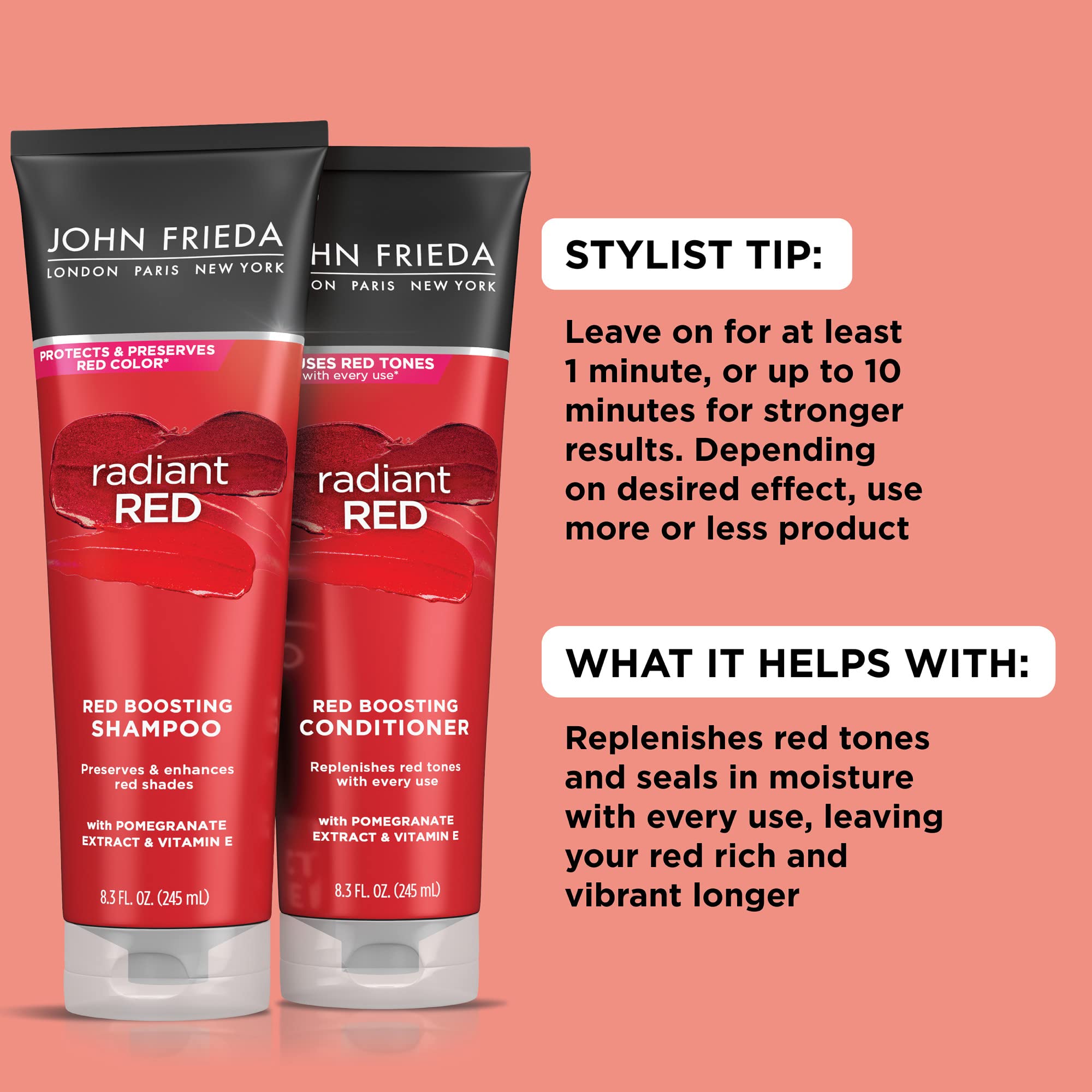 Close-up of lather from John Frieda Radiant Red Shampoo for color protection.
