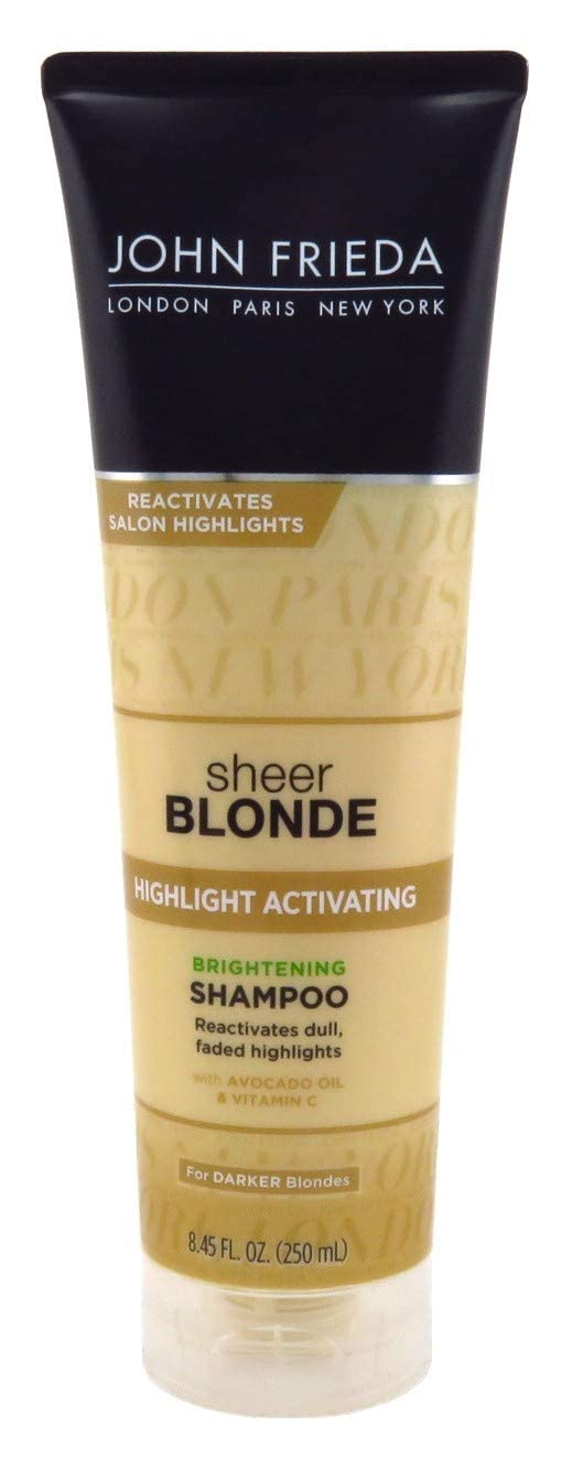 John Frieda Sheer Blonde shampoo foamy lather for refreshed blonde tones