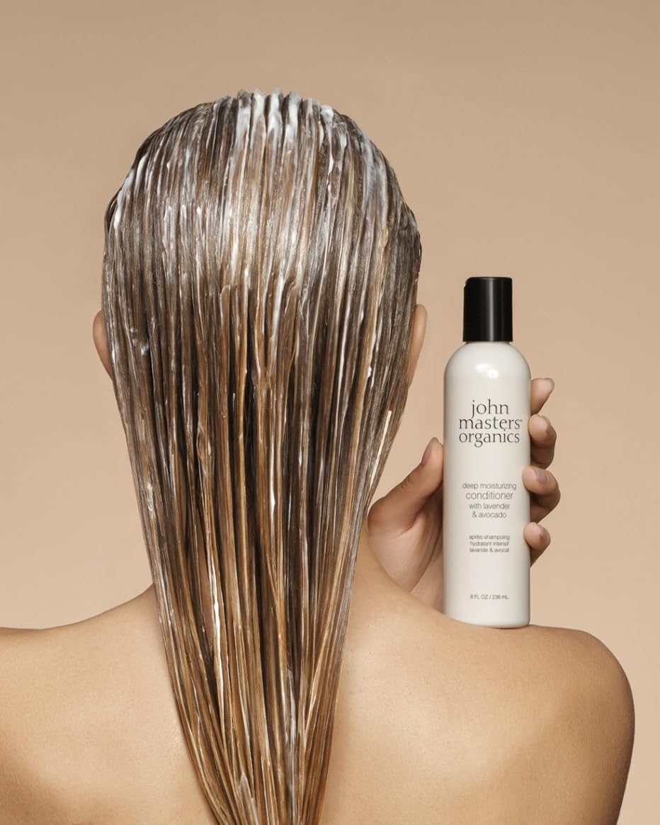 Jojoba seed oil in John Masters Organics conditioner nourishes roots and lengths.