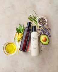 John Masters Organics lavender flowers highlighting scalp balance and calming aroma