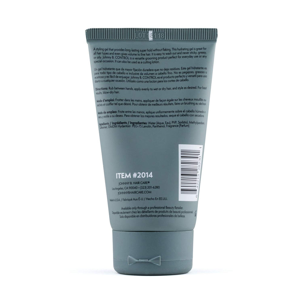 JOHNNY B. Control gel being applied for quick, controlled styling