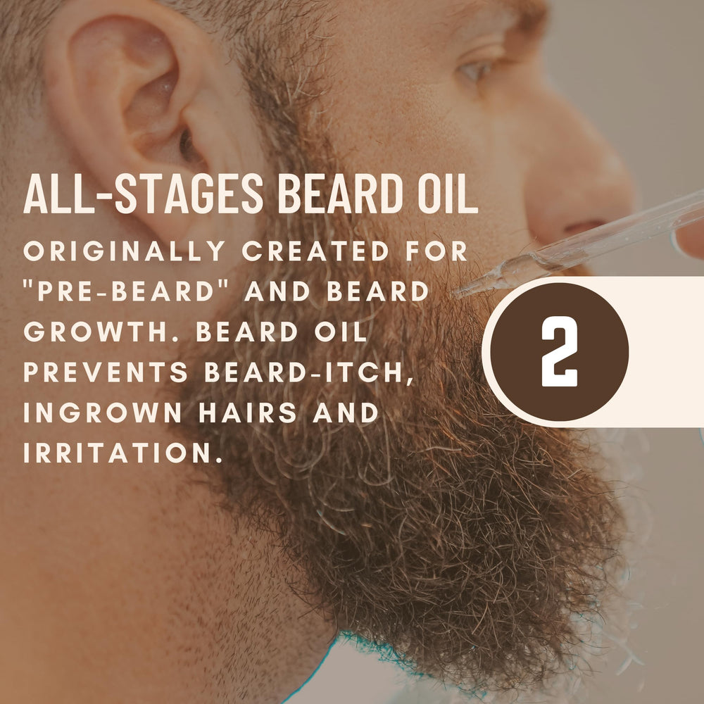 Sweet Almond Oil focus for nourishing beard and skin.