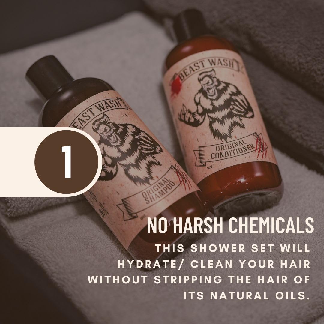Johnny Slicks Beast Shower Set shea butter nourishes for soft, comfortable skin