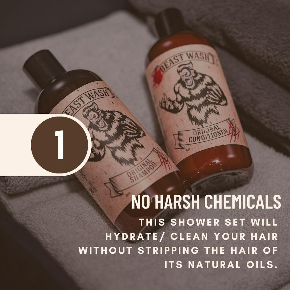 Johnny Slicks Beast Shower Set shea butter nourishes for soft, comfortable skin