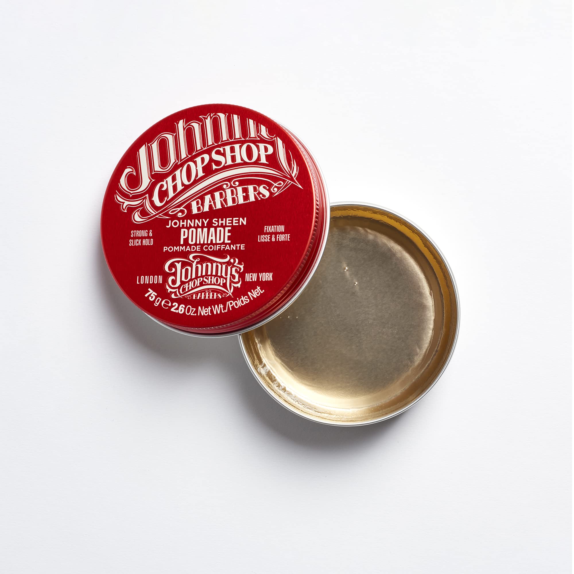 Johnny's Chop Shop jojoba oil and Pro Vitamin B contribute moisture and shine.