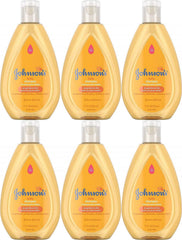 Johnson's Baby Shampoo 6-pack bottles; travel-friendly, gentle cleansing for delicate hair.