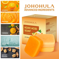 Johohula Kojic Acid soap bar image 2 highlights rich lather for deeper cleansing.