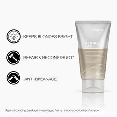 Joico Blonde Life Brightening Masque application on hair shows even distribution