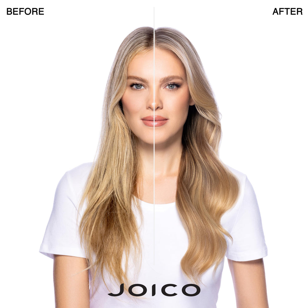 Joico Blonde Life Brightening Masque texture shows creamy detangling formula