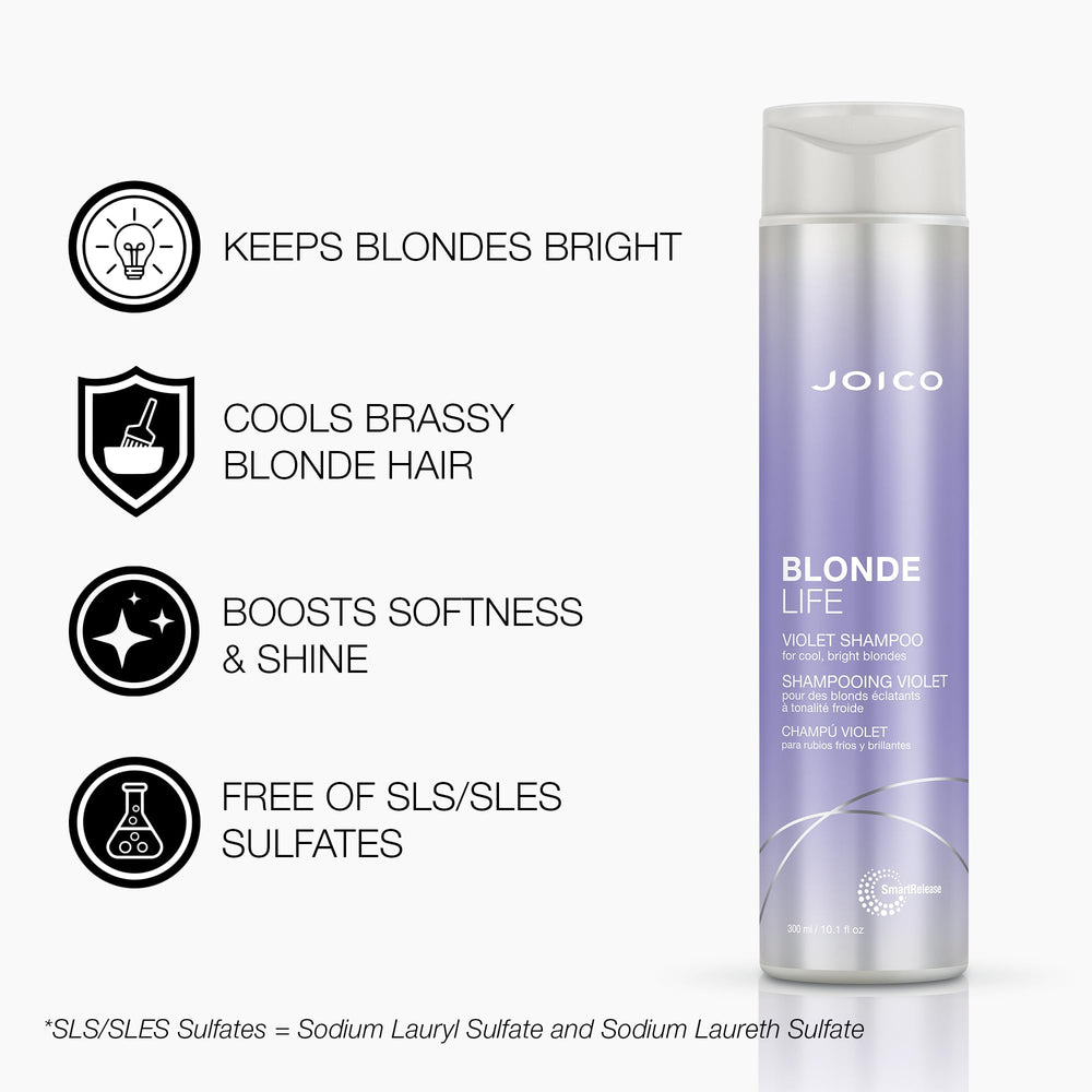 Joico Blonde Life Conditioner bottle close-up emphasizing slip and detangling