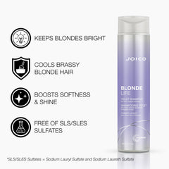 Joico Blonde Life Conditioner bottle close-up emphasizing slip and detangling