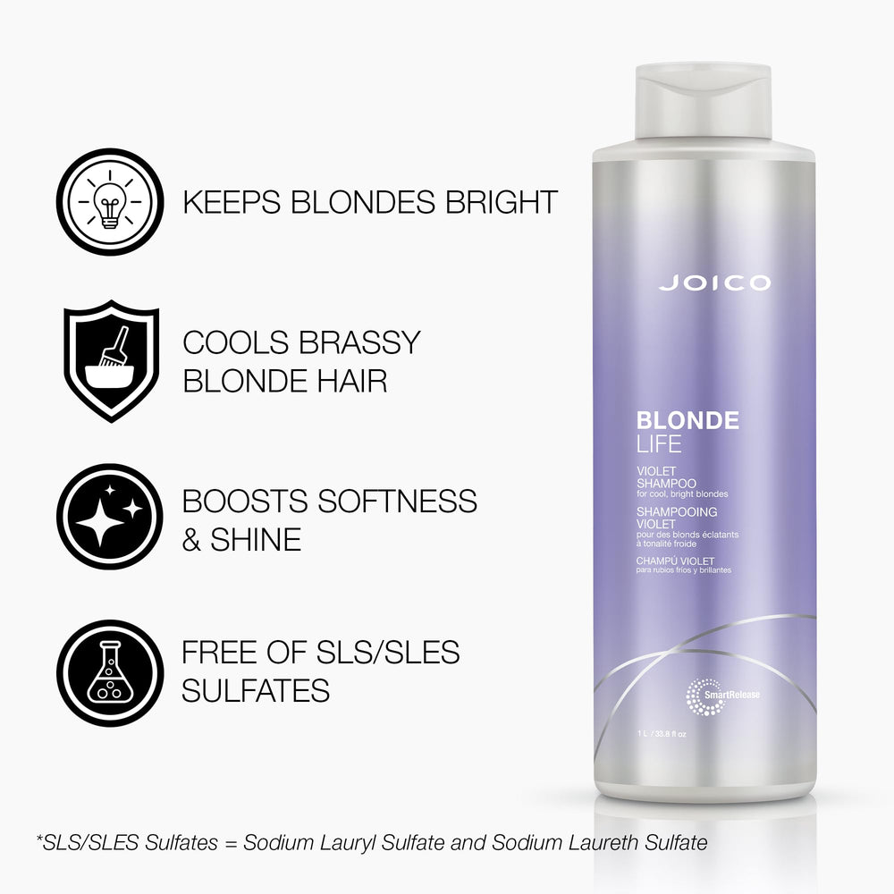 Joico Blonde Life conditioner bottle pour highlighting slip and detangling after washing