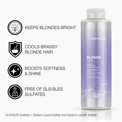 Joico Blonde Life conditioner bottle pour highlighting slip and detangling after washing