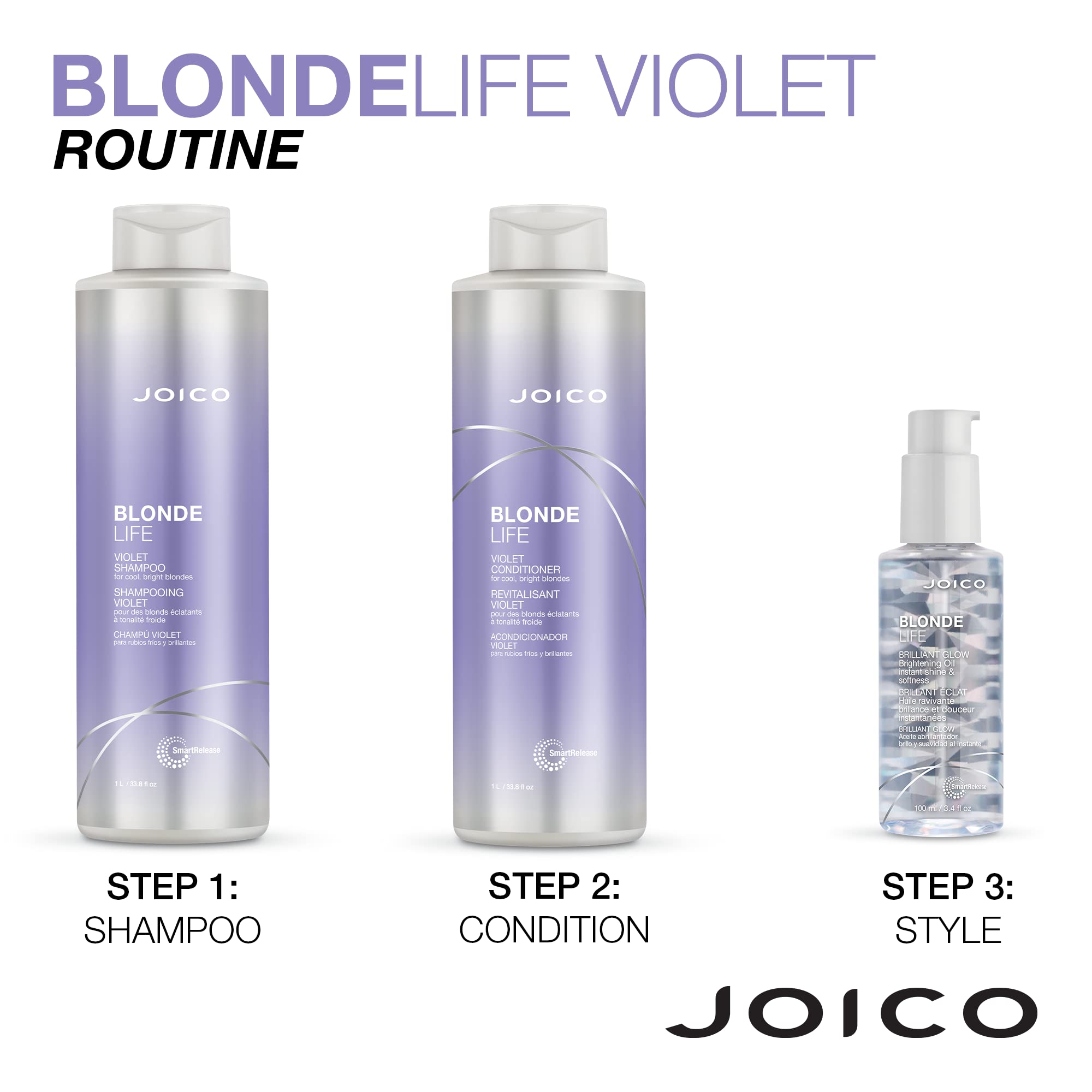 Joico Blonde Life hair after use reveals cool, luminous blondes with healthy shine