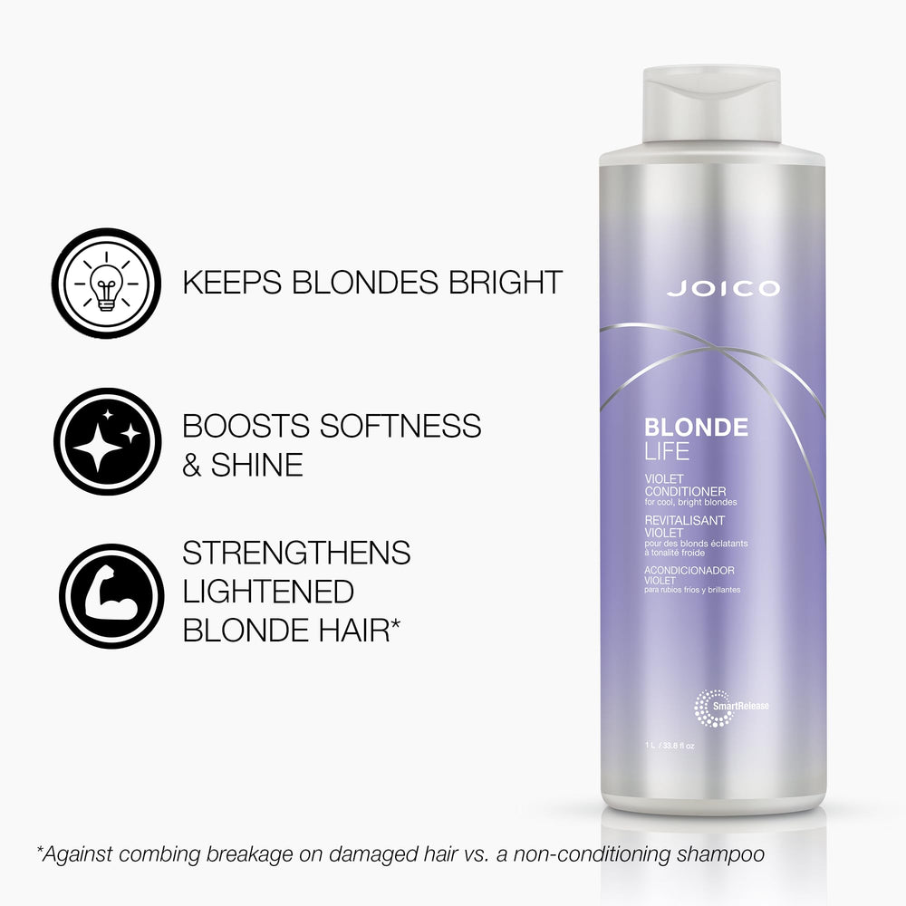 Joico Blonde Life shampoo lather closeup emphasizing rich cleansing for fragile blonde hair