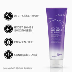 Joico Color Balance Purple Conditioner texture close-up delivering smoothing moisture.