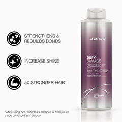 Joico Defy Damage shampoo lather close-up, illustrating luxurious cleansing without color fade.