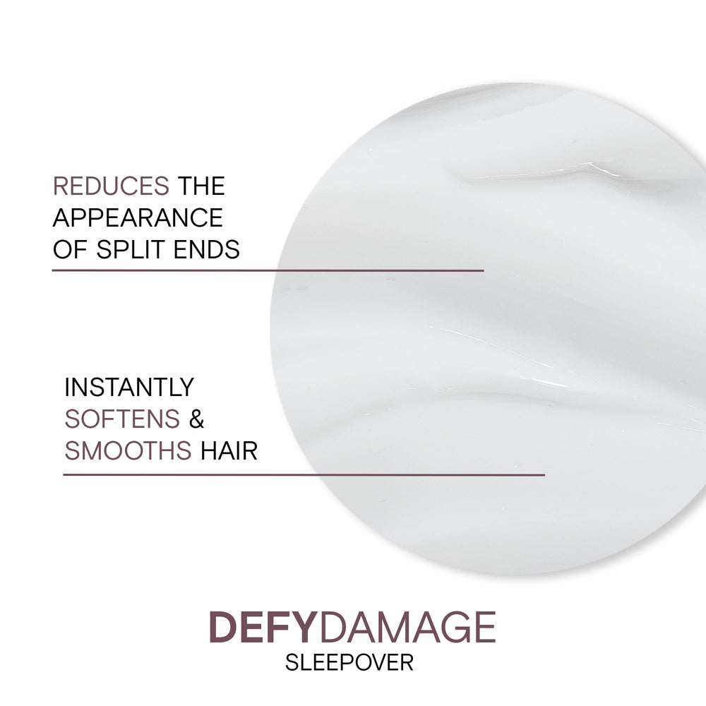 Soft lighting highlighting bond-strengthening benefits of Joico Defy Damage Sleepover